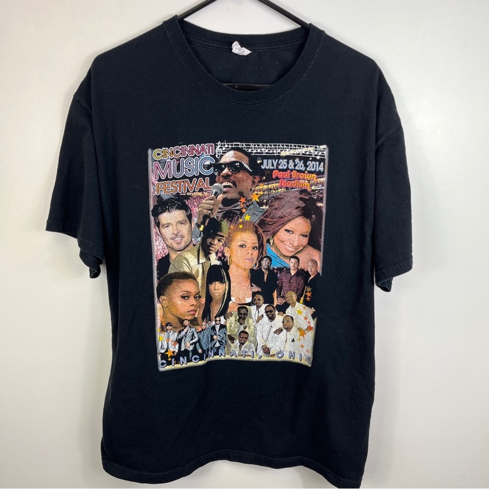 2014 Cincinnati Music festival Shirt Size XL Michelle Keyshia Cole Ne Yo